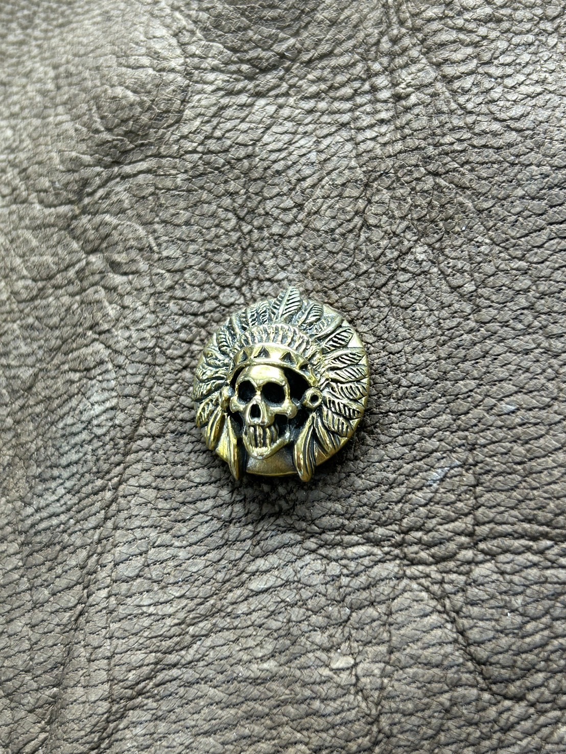 Atelier Shima Dime Indian Chief Skull ブラスコンチョ(ダイムインディアンスカル)