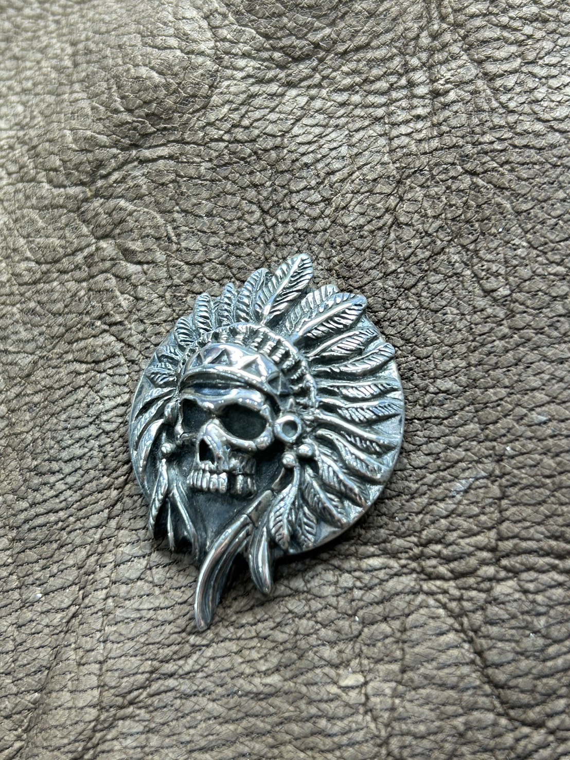 Atelier Shima Quater Indian Chief Skull シルバーコンチョ(クォーターインディアンスカル)